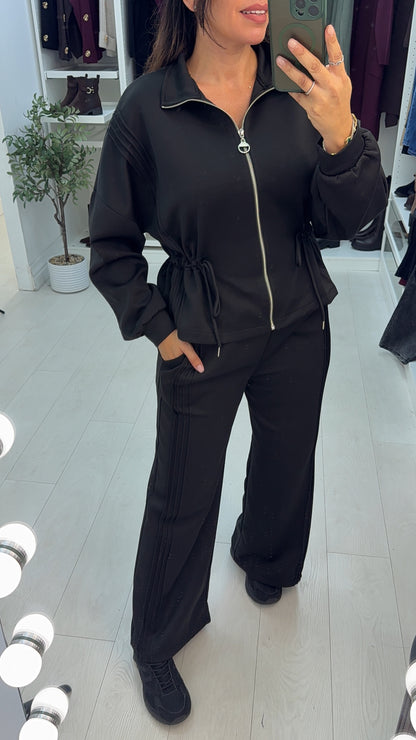 Bronwen Plain Drawstring Waist Loungewear set