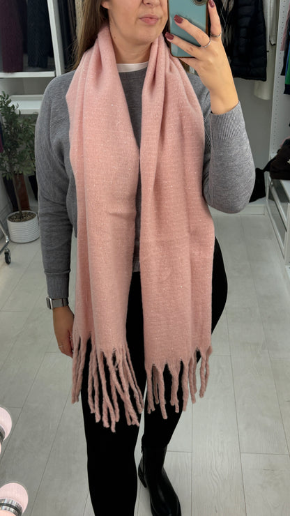 Vanessa Sequin Detailed Chunky Fluffy Scarf