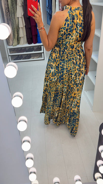 Rosalind Embellished V Neck Maxi Smock Dress