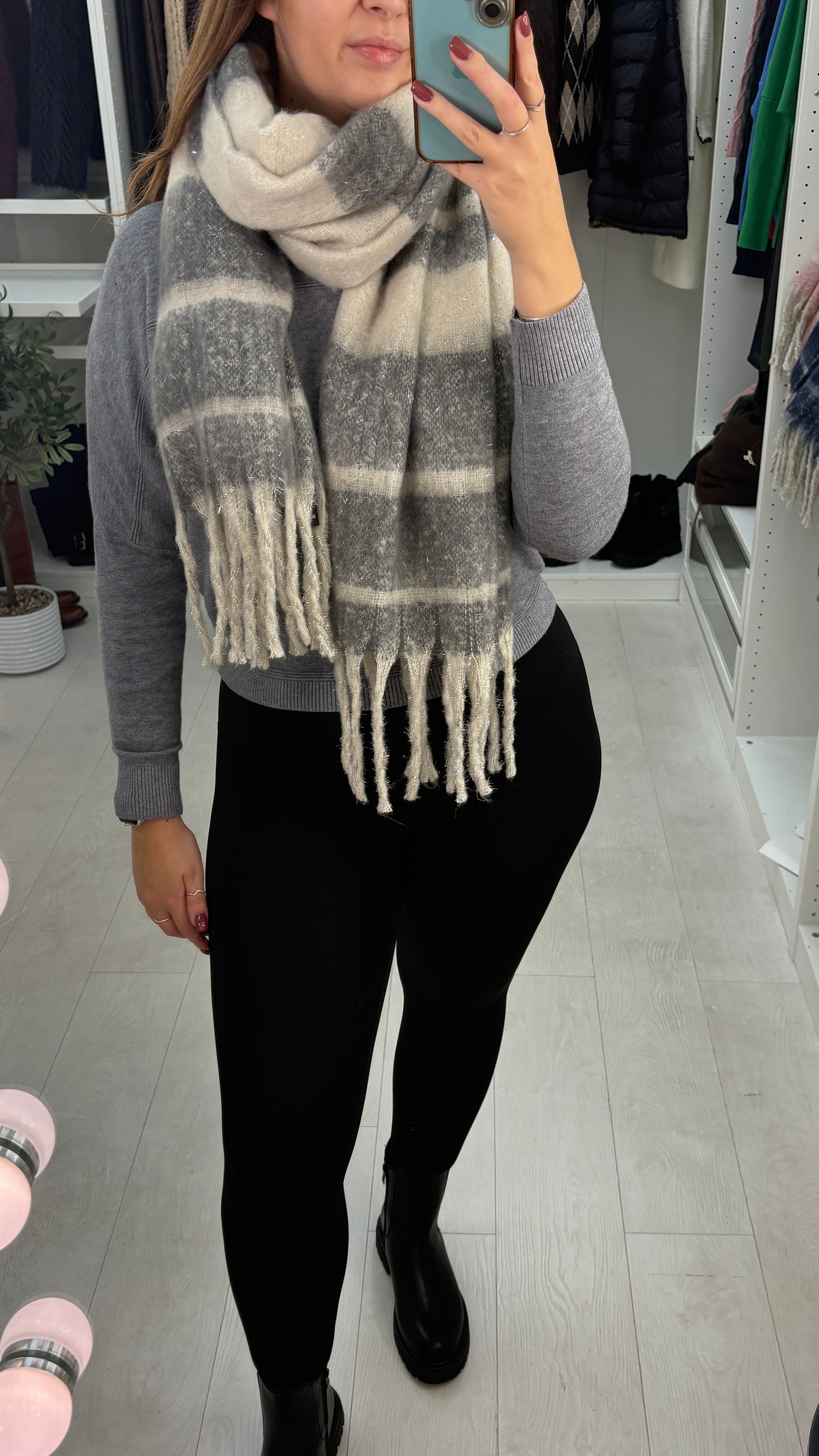 Manda Colour Block Chunky Scarf