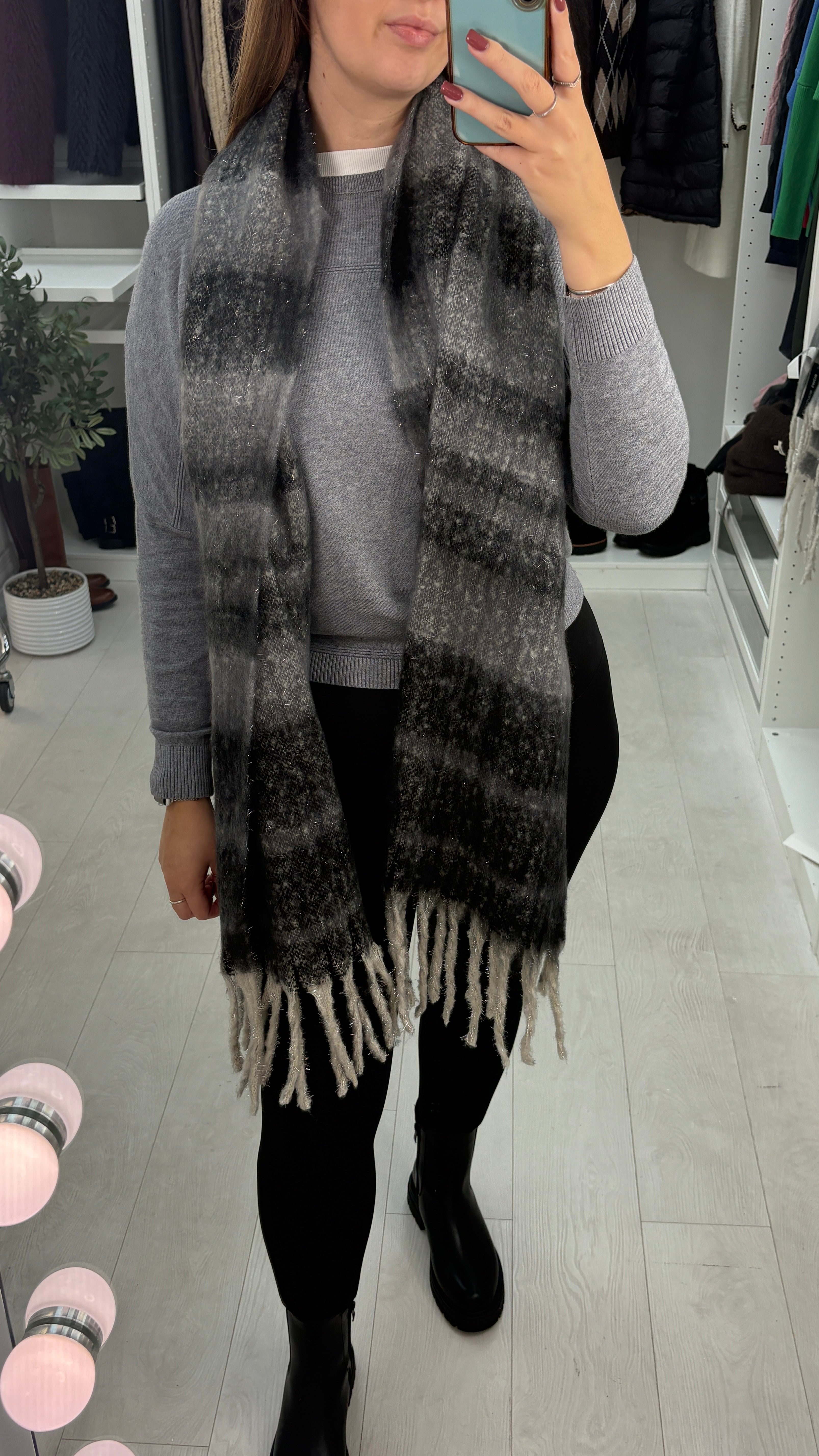 Manda Colour Block Chunky Scarf