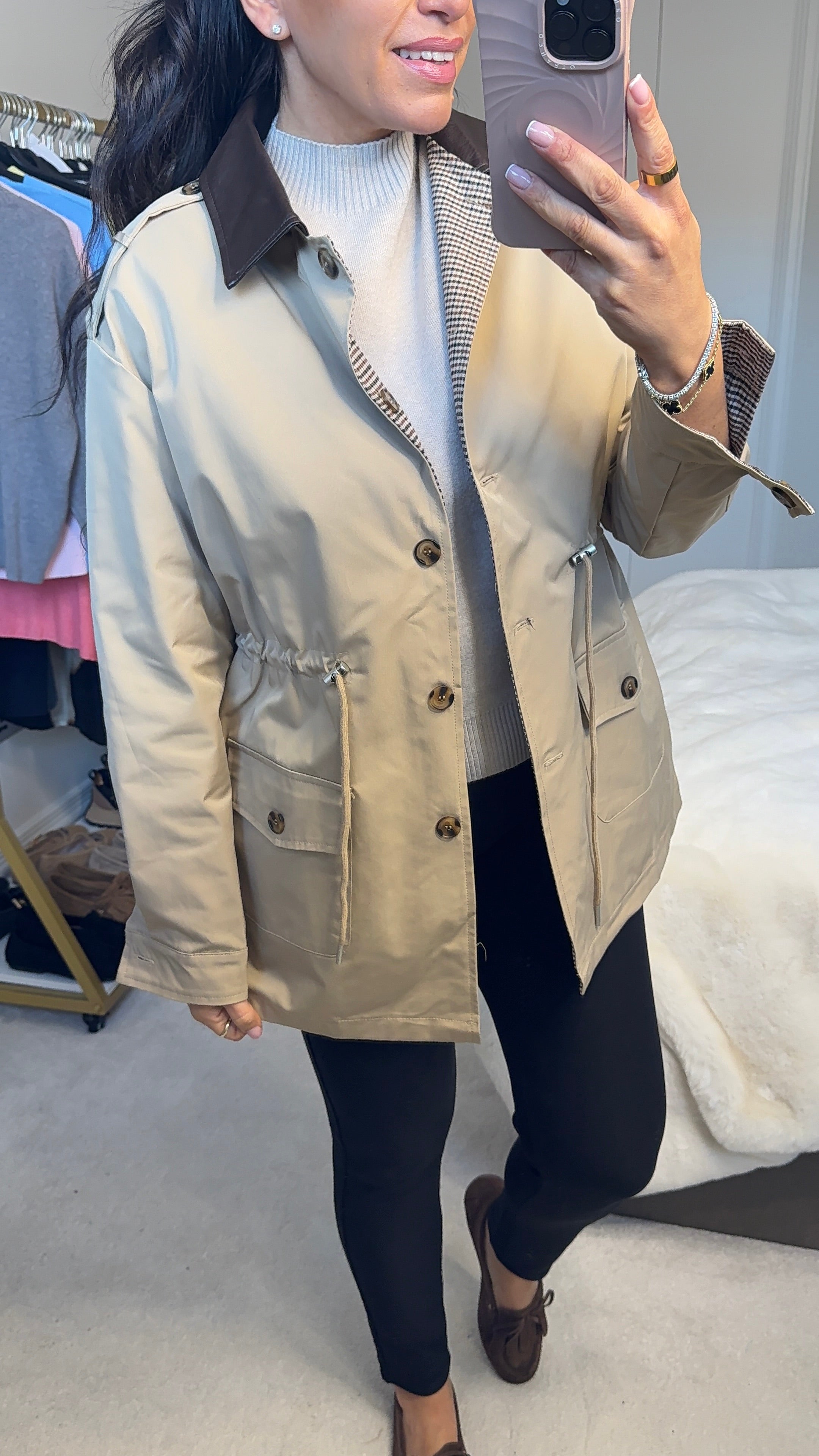 Octavia Drawstring Waist Parka