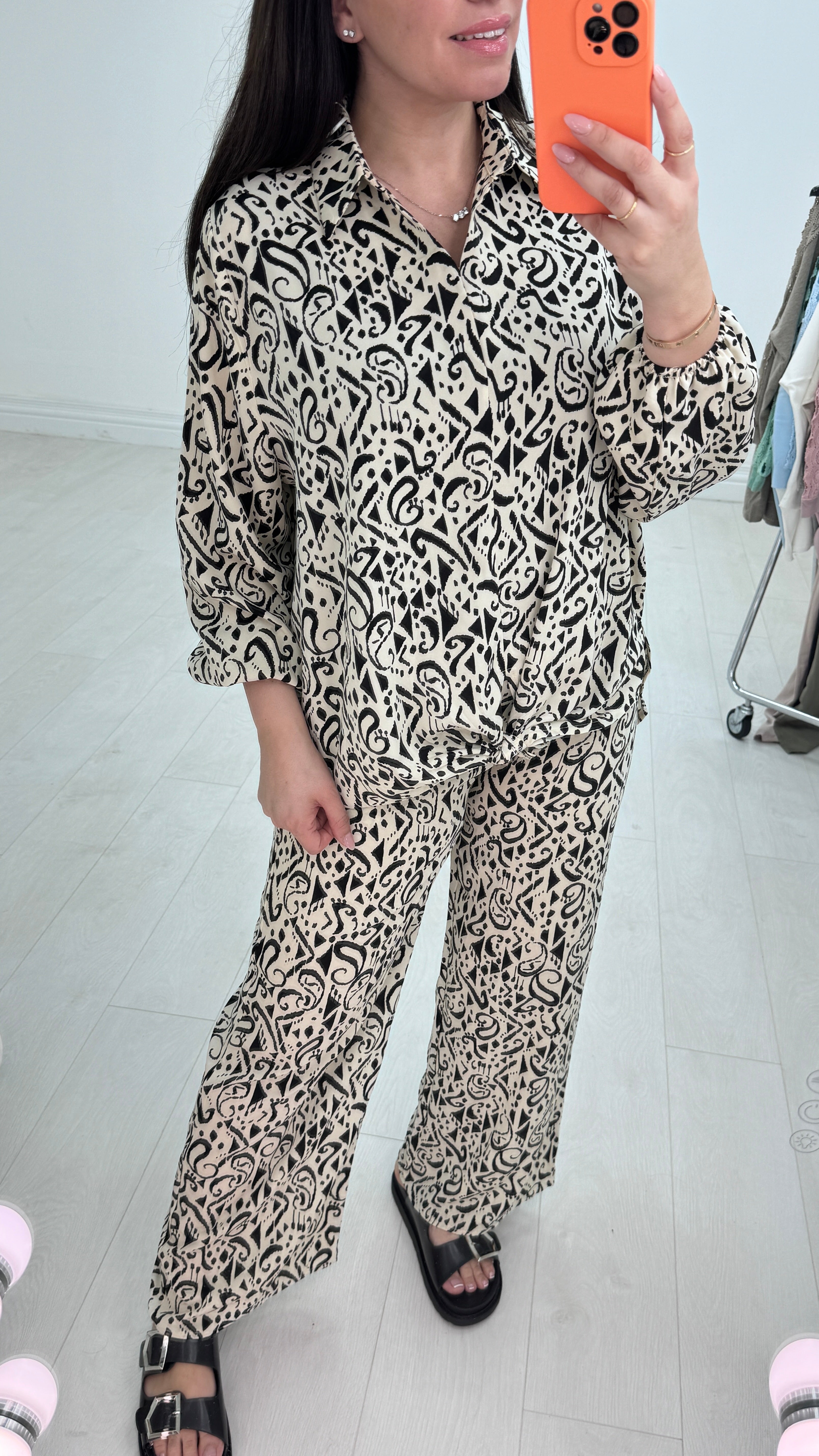 Adele Abstract Blouse & Trouser Co-Ord