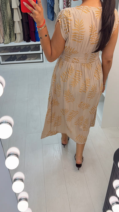 Neeta Embellished Drawstring Waist Dress