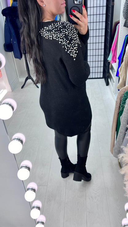 Alita Silver Star Gem Sparkle Shoulder Jumper