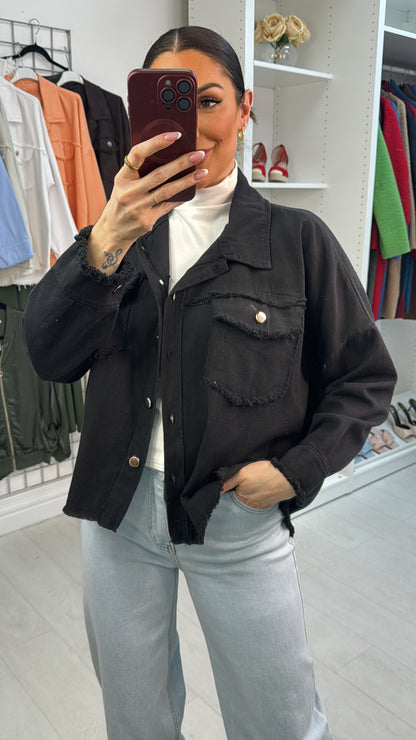 Elisa Frayed Edge Denim Jacket