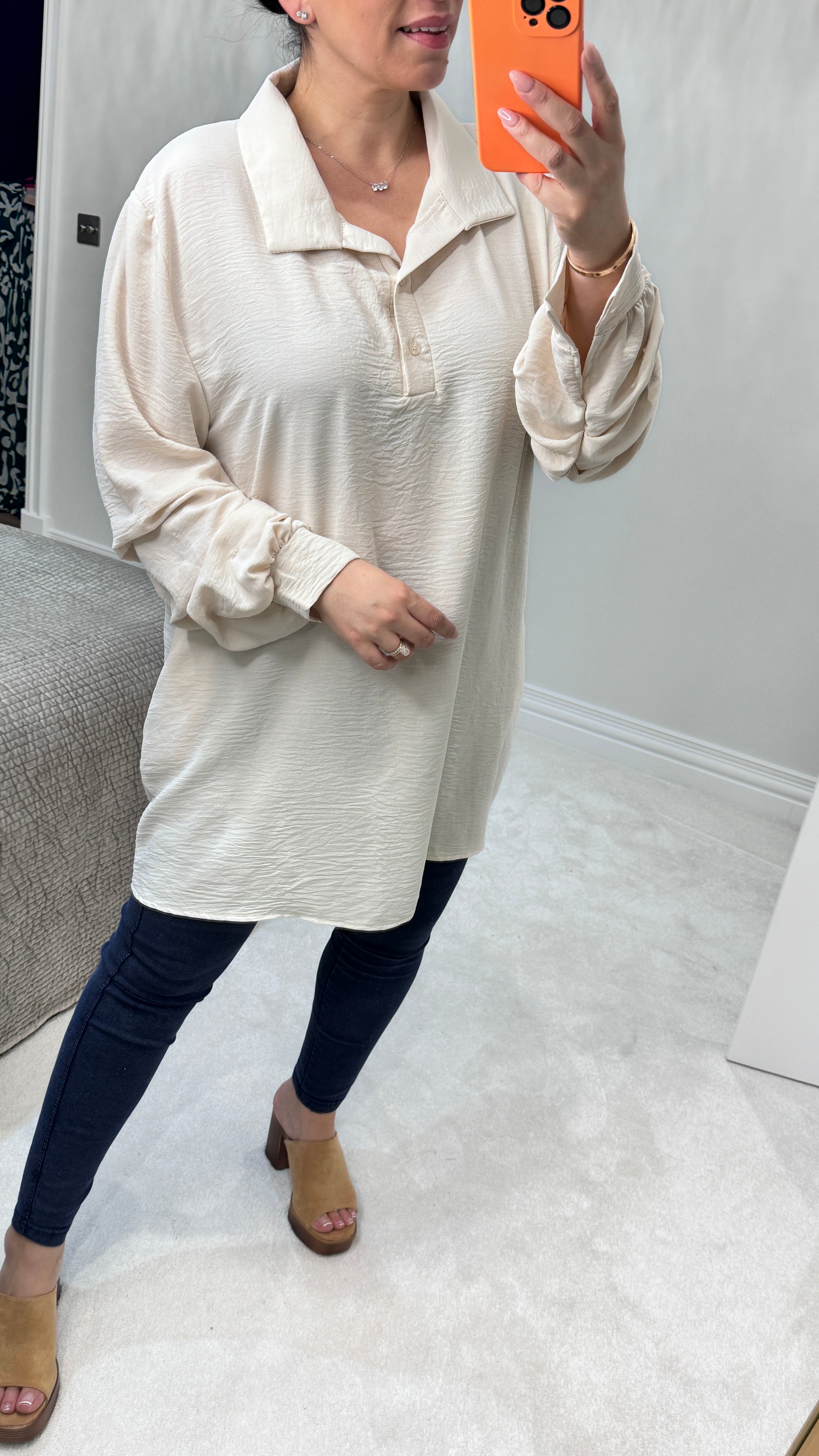 Revalla Ruched Sleeve Blouse