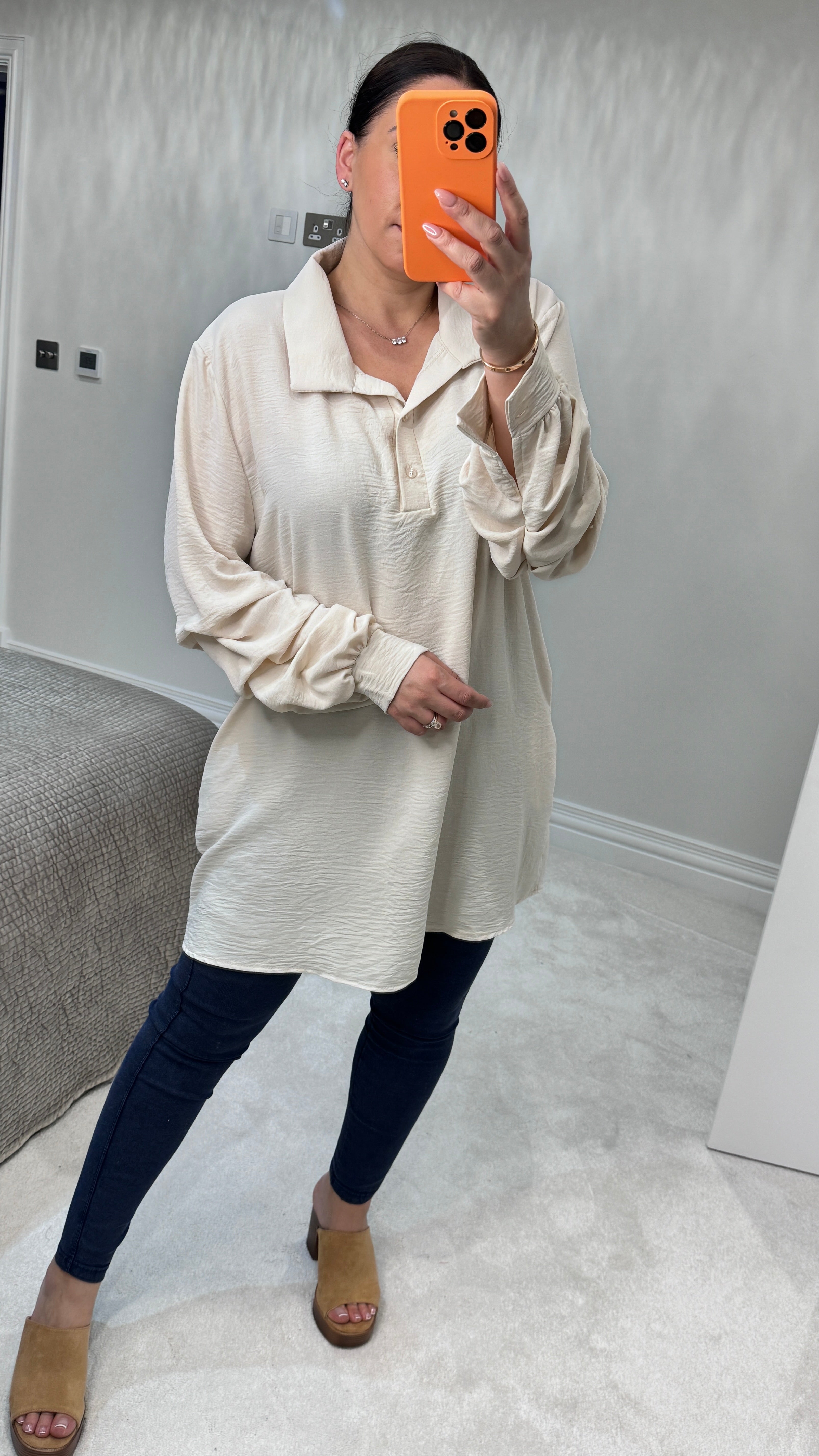 Revalla Ruched Sleeve Blouse
