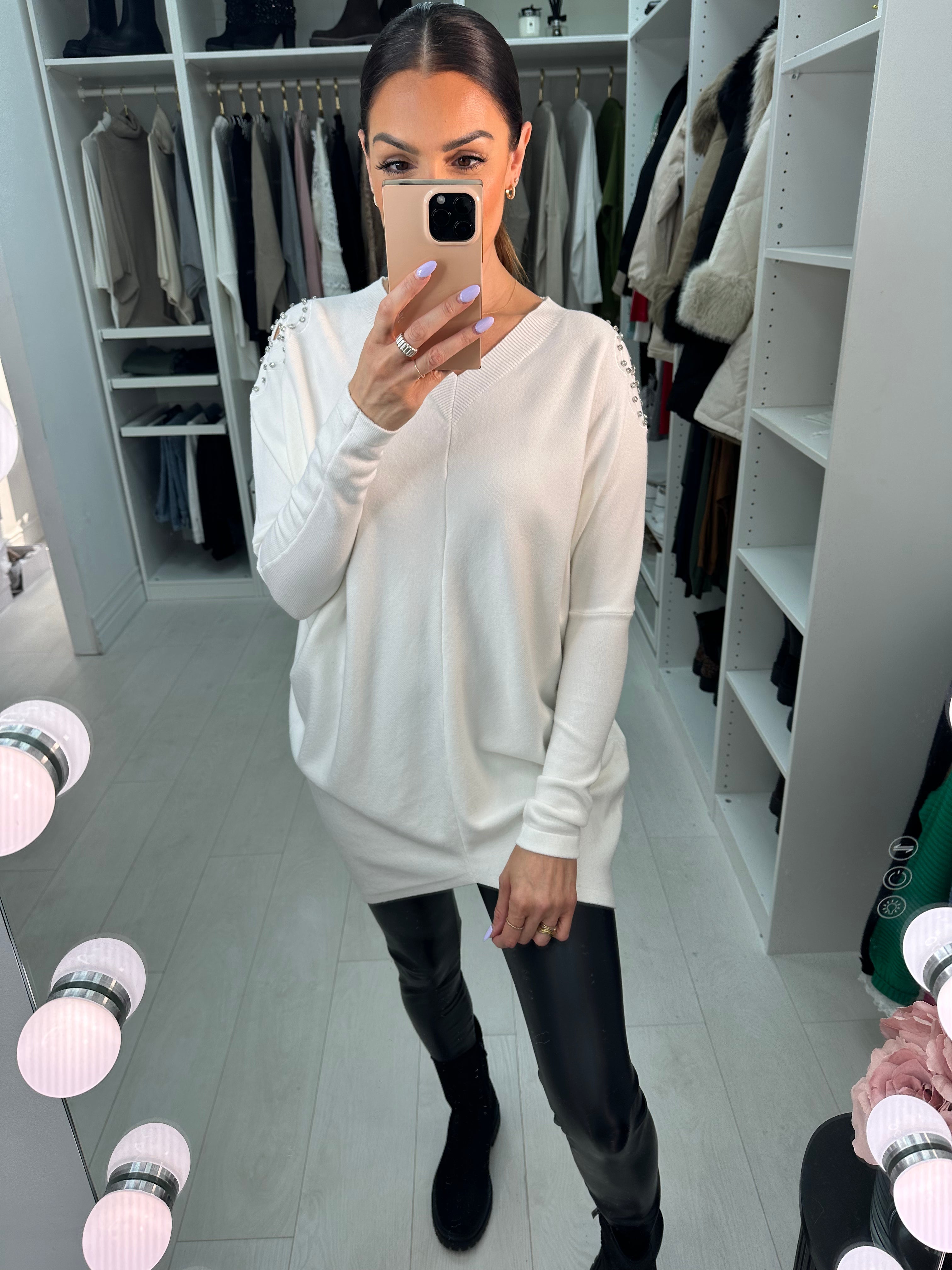 Jess Diamond Flower Jumper