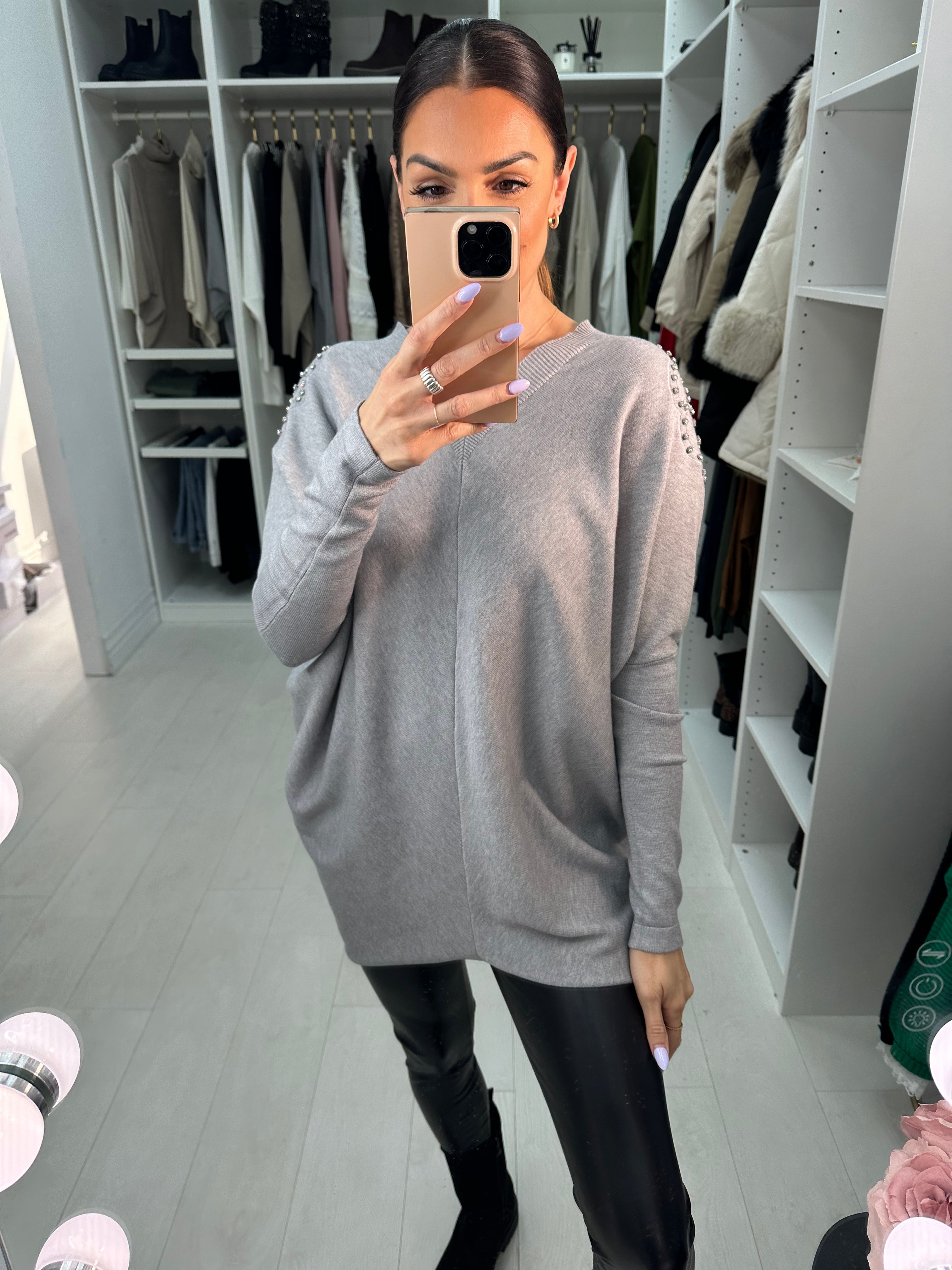 Jess Diamond Flower Jumper