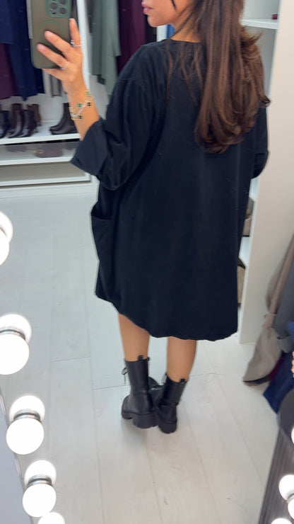 Fabiola Pocket Front Loose Fit Corduroy Dress