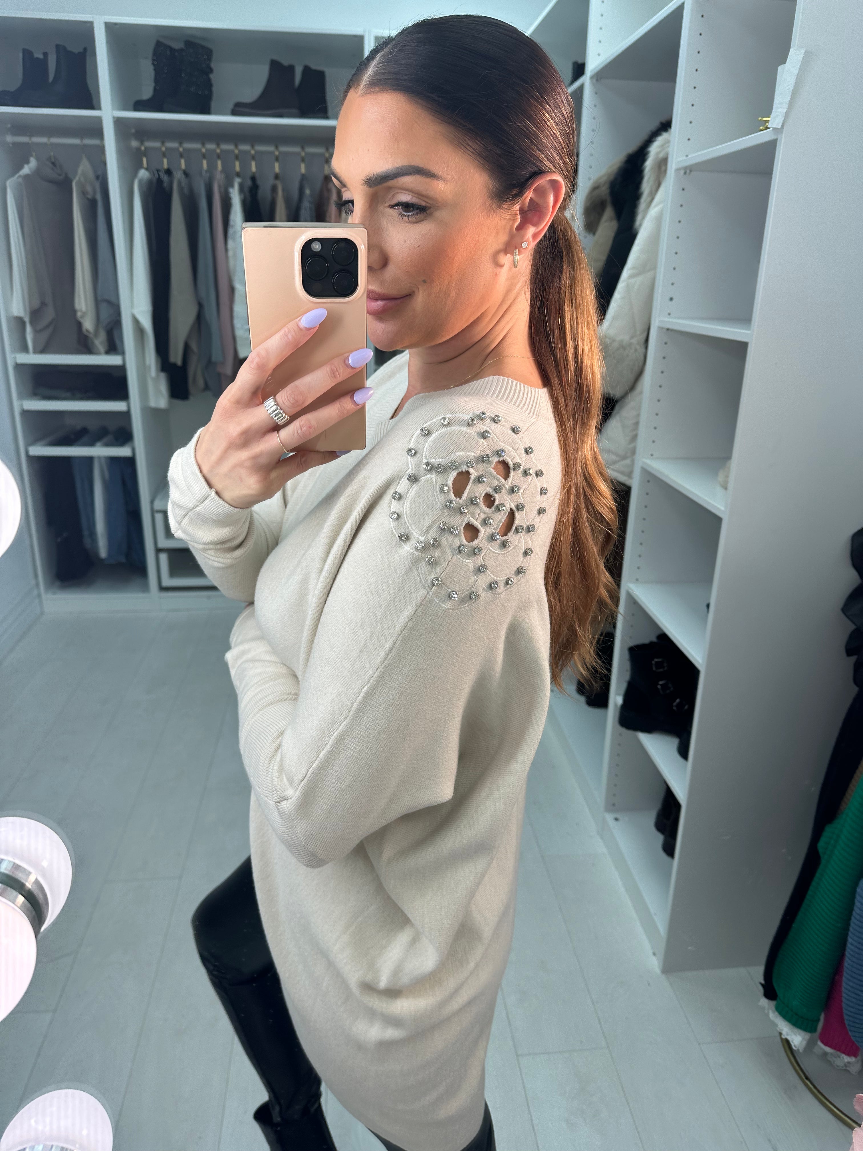 Jess Diamond Flower Jumper
