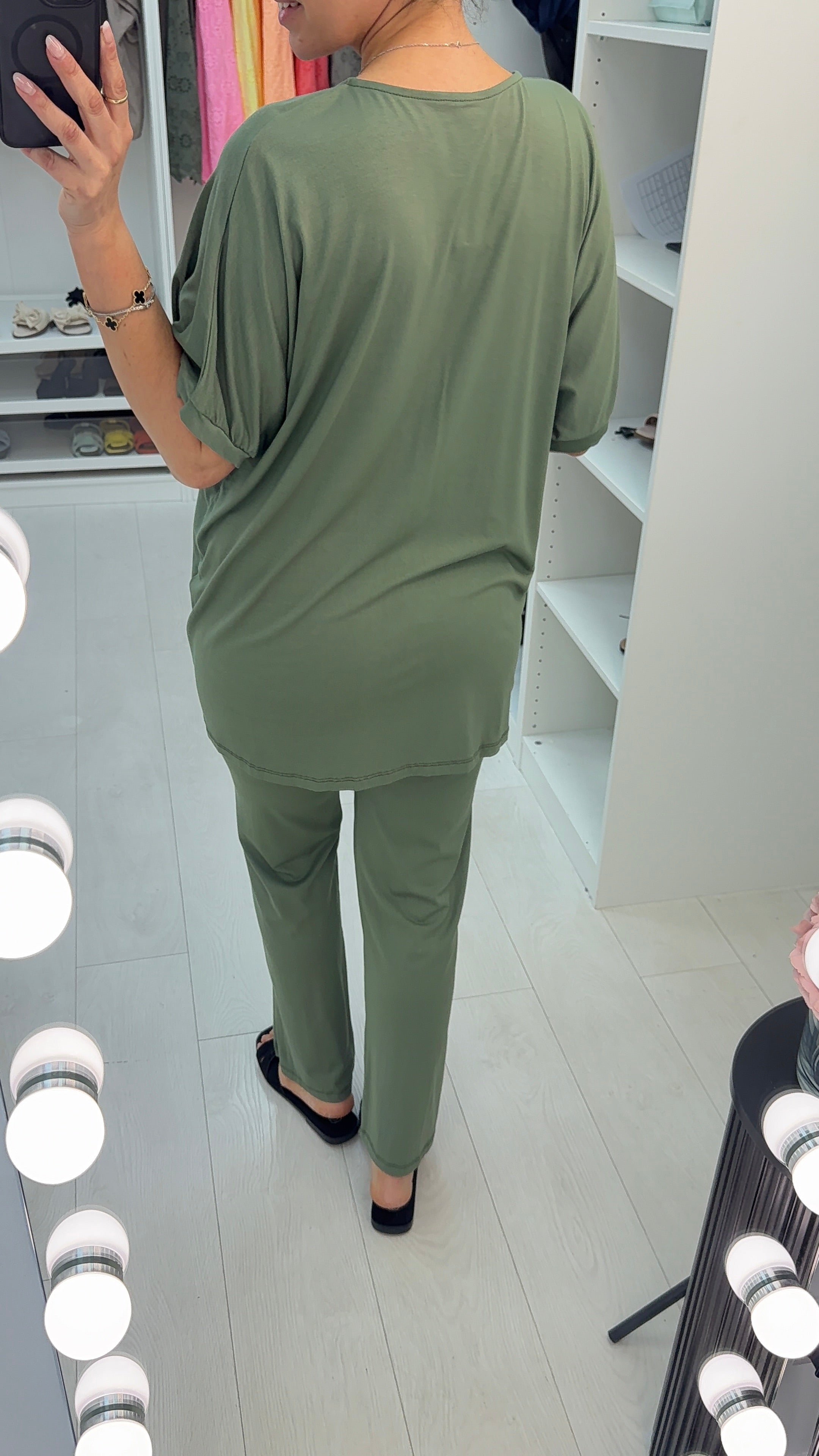 Candise Plain Twist Front Loose Fit Co-Ord Set