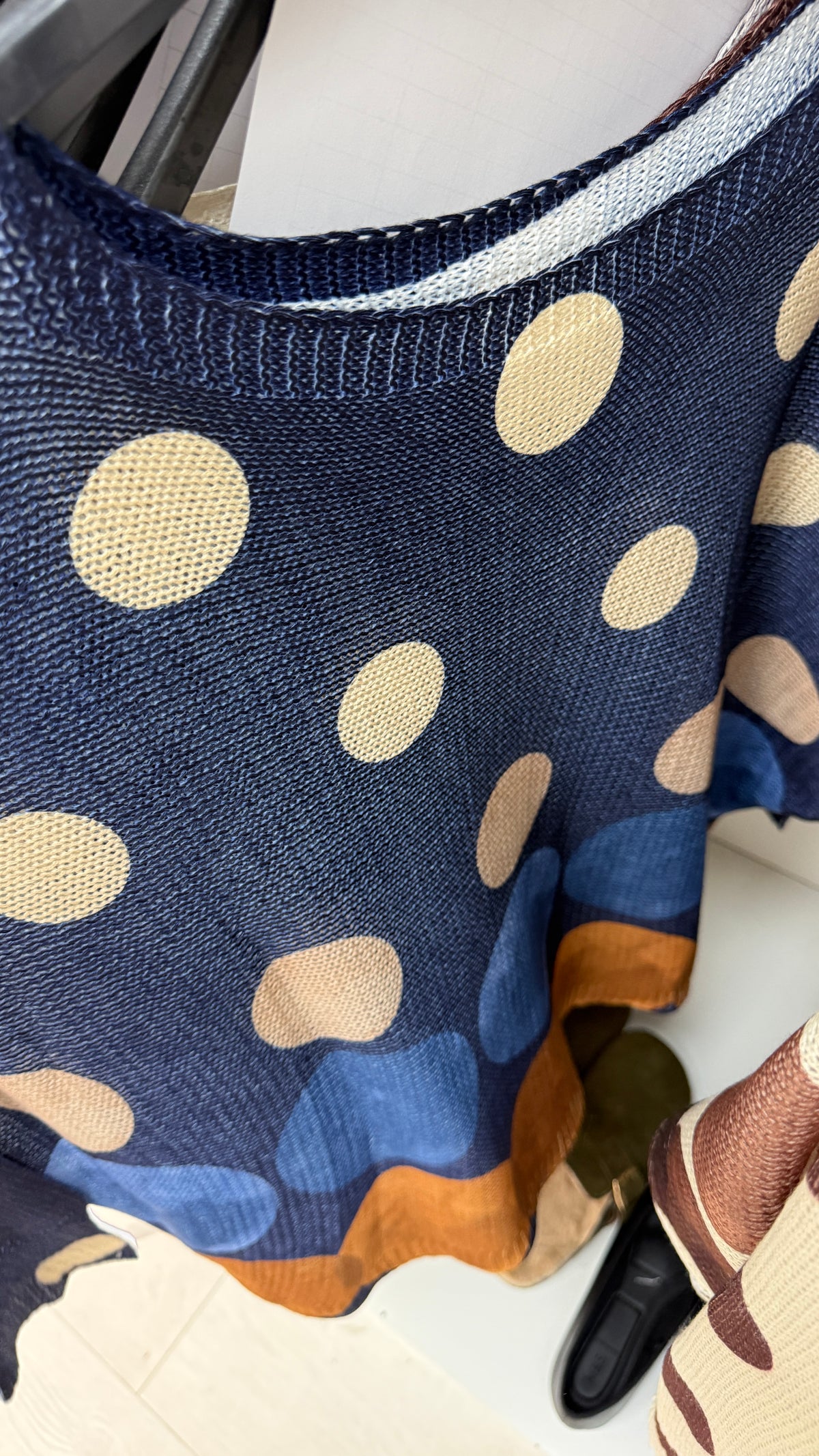 Darielle Polka Dot Batwing Top