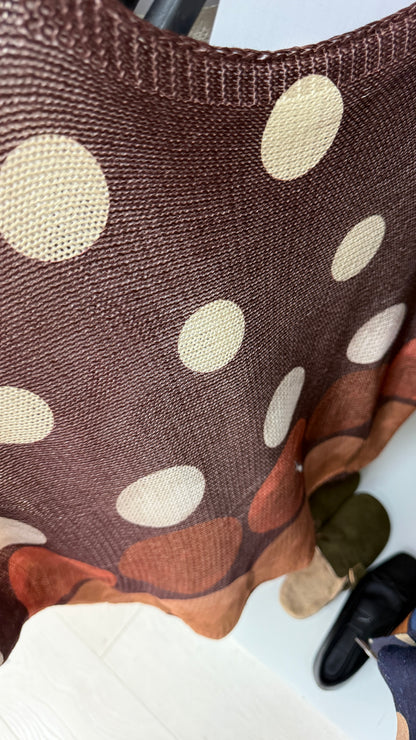Darielle Polka Dot Batwing Top