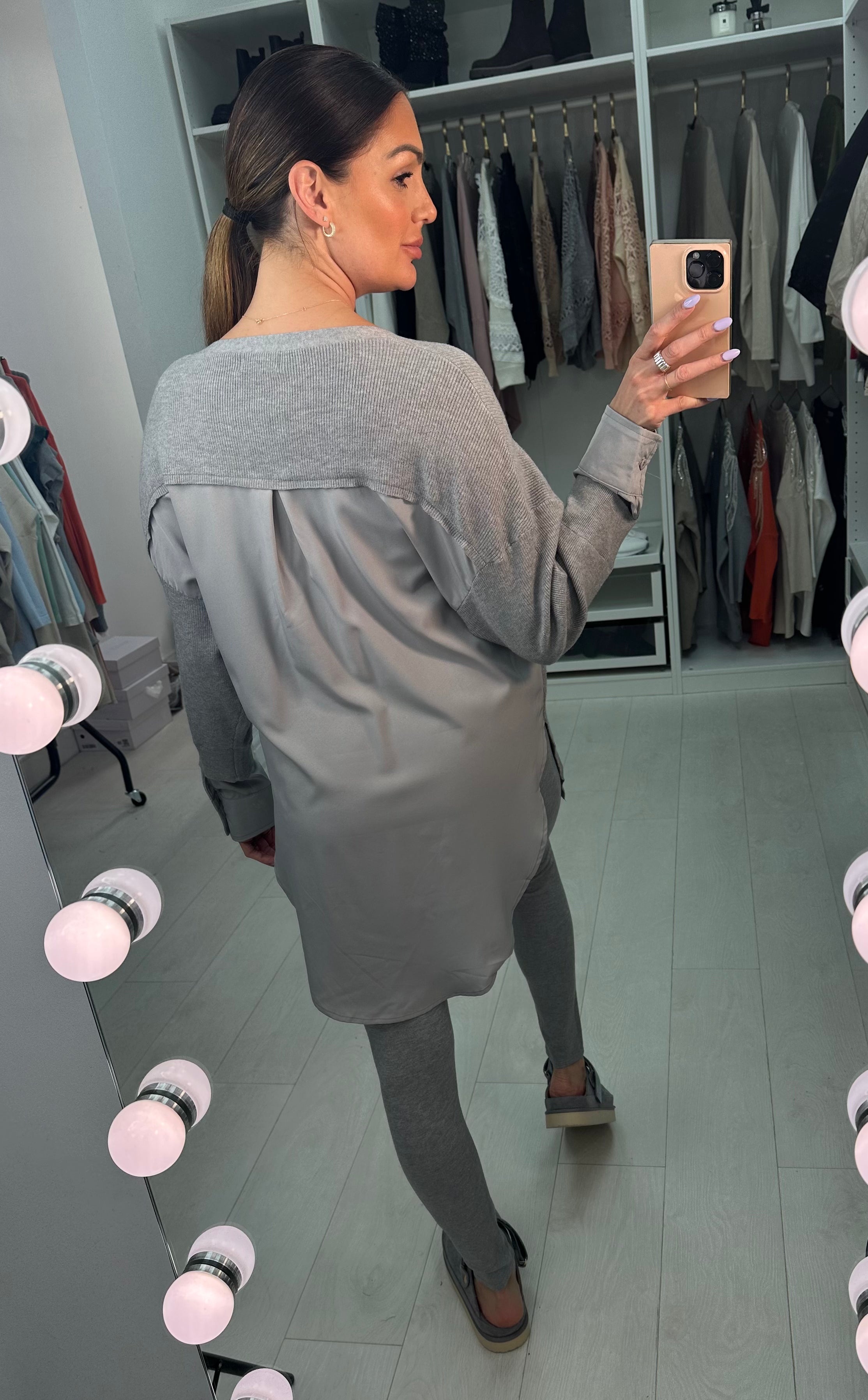 Peggy Diamante Button Loungewear Set