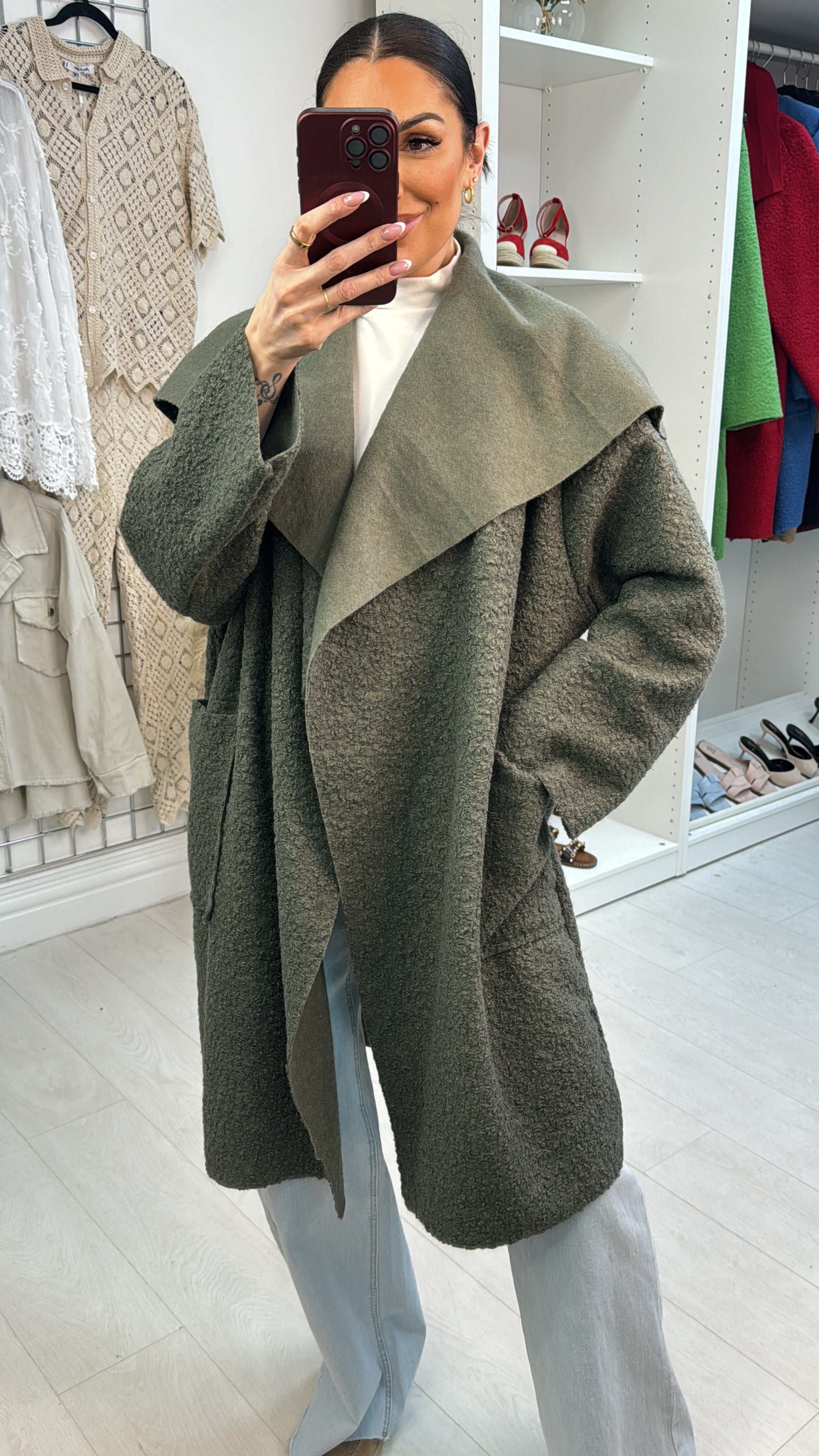 Damina Boucle Waterfall Jacket