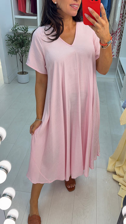 Isannah Embellished Loose Fit Floaty Dress