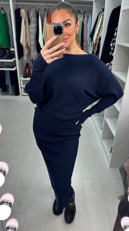 Freyanne Cable Detail Knitted Skirt Co-Ord Set