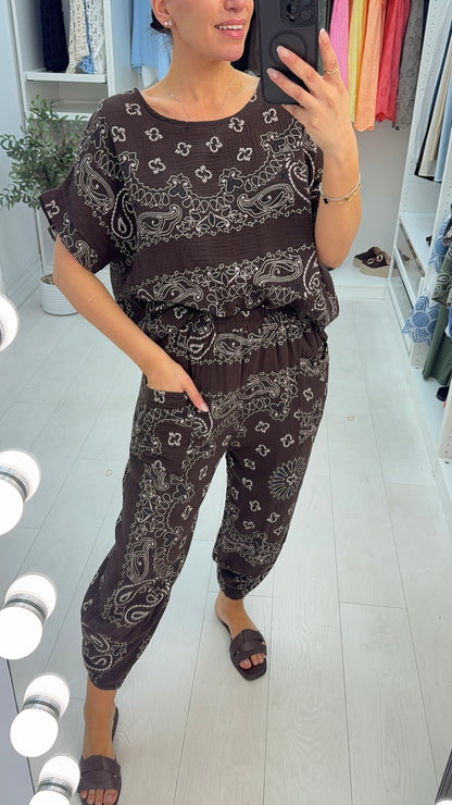 Valery Paisley Bandana Print Co-Ord Set