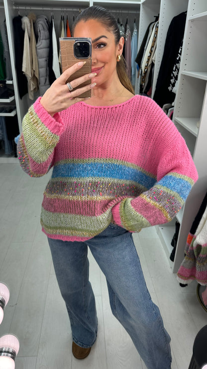 Keyla Colour Block Super Soft Knit Jumper