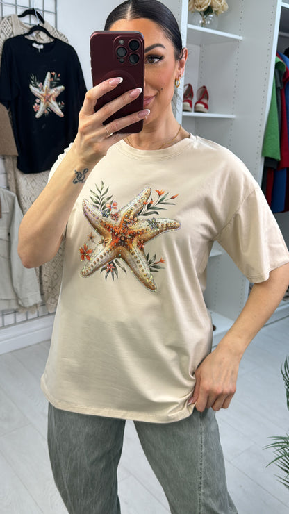 Chaya Embellished Starfish Short Sleeve T-Shirt