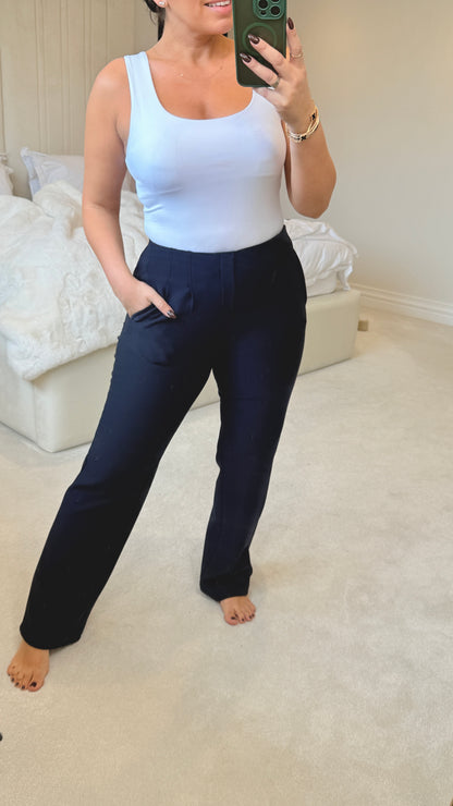 Hilary Plain Super Soft Straight Leg Trousers