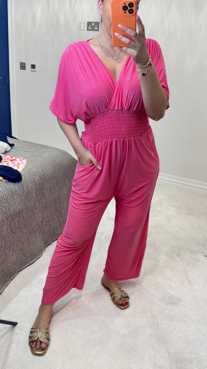 Daphne Plain Elasticated Waist  Jumpsuit