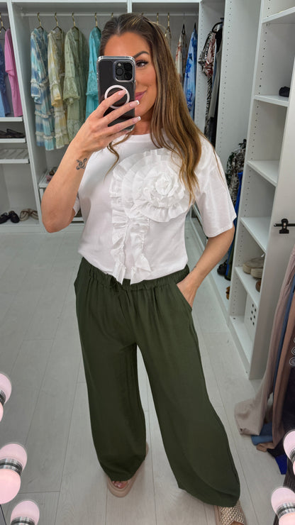 Wren Plain Elasticated Waist Loose Fit Trousers