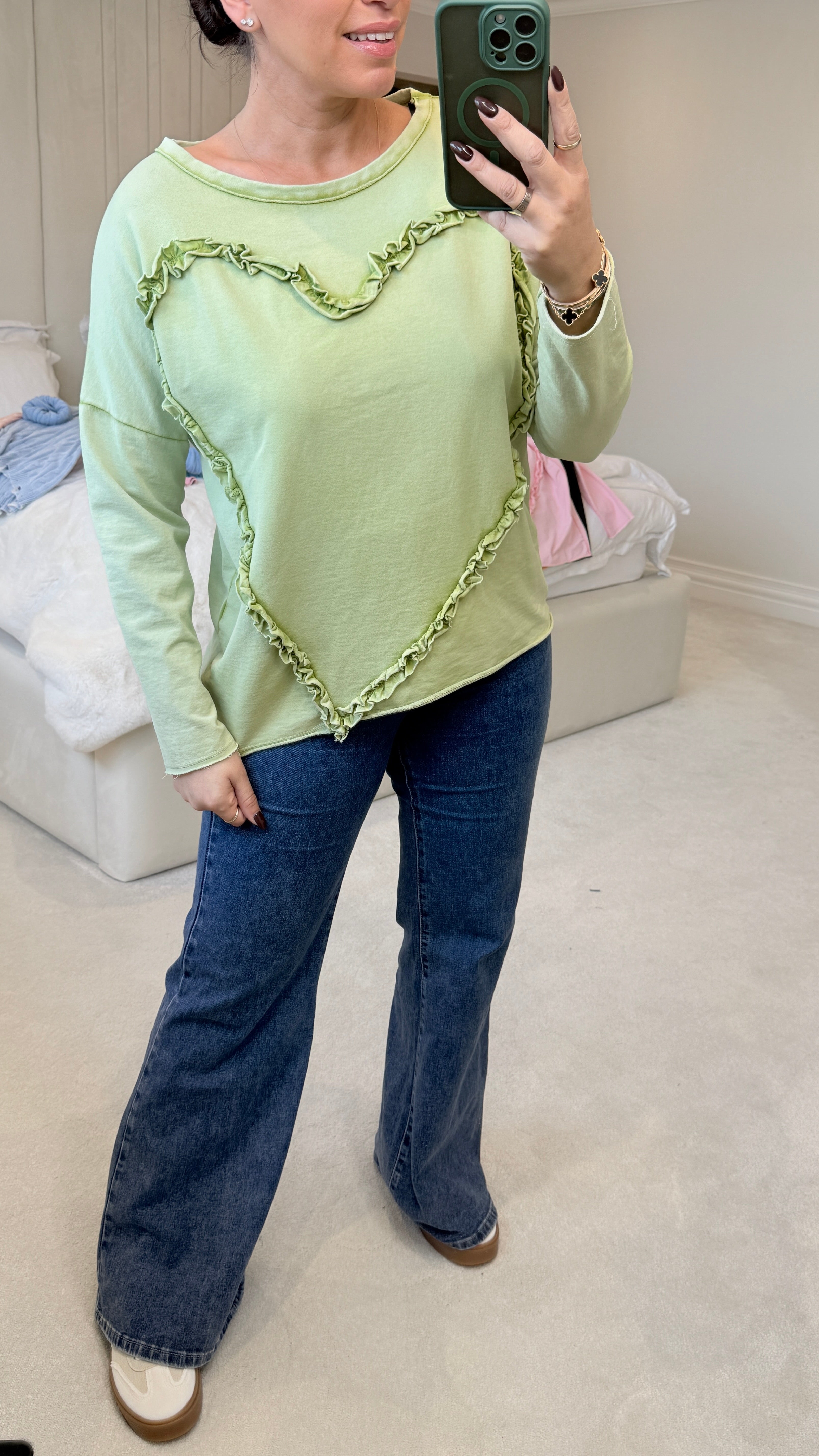 Amisha Ruffle Heart Detail Top