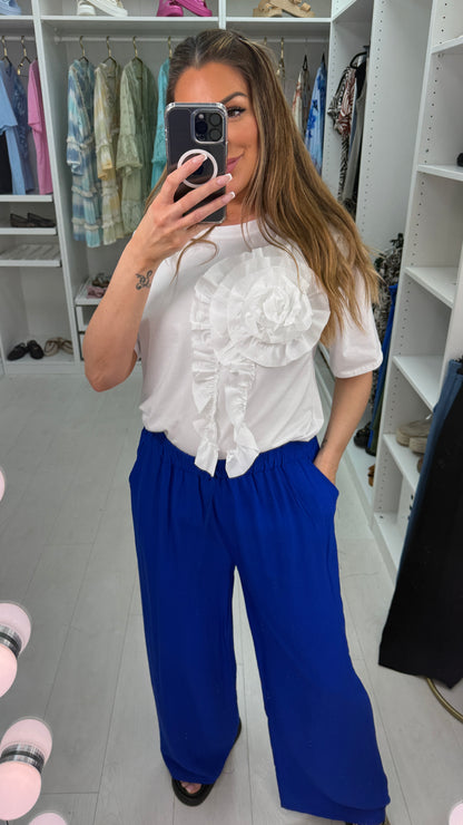 Wren Plain Elasticated Waist Loose Fit Trousers