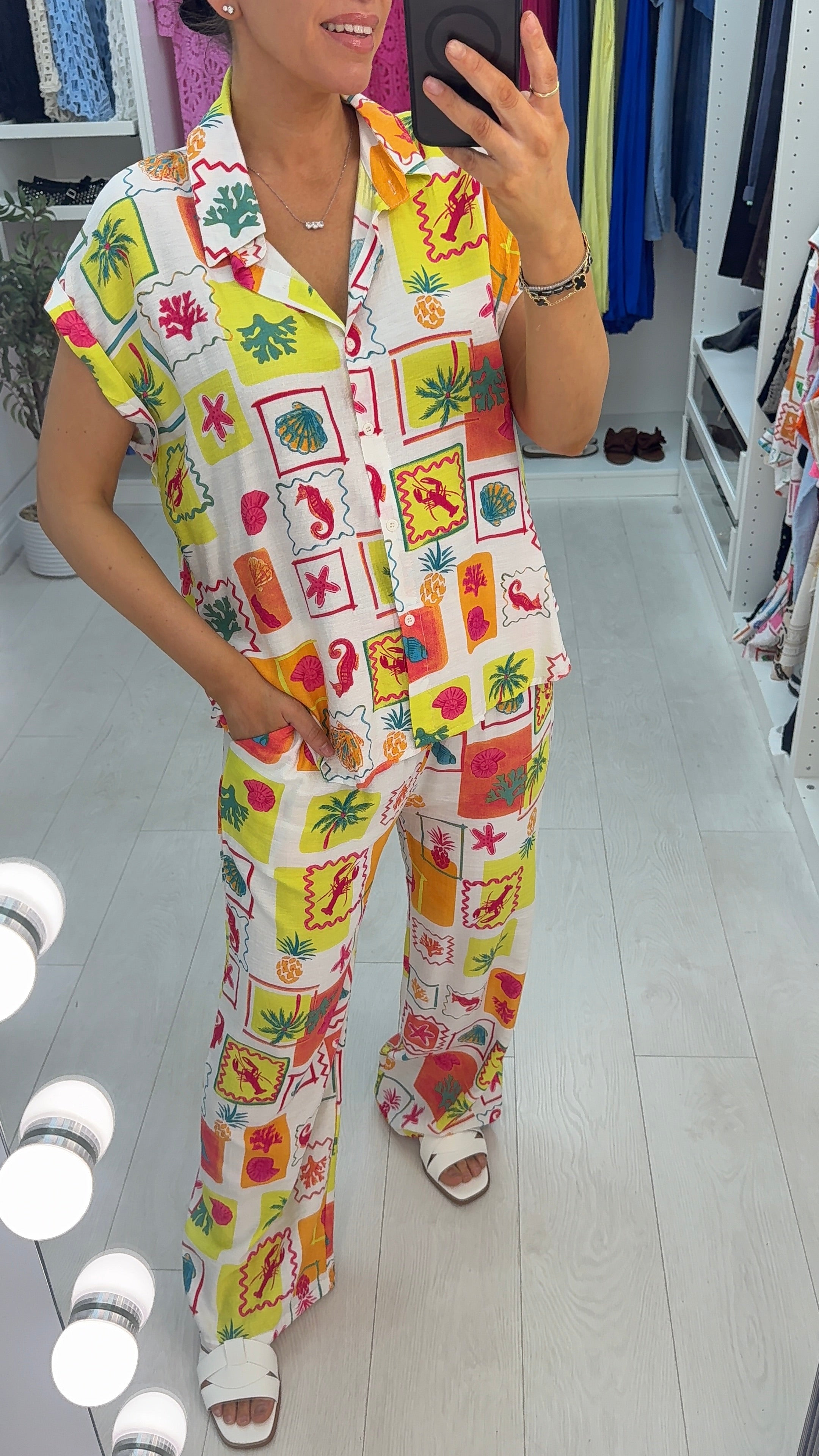 Marcella Relaxed Fit Short Sleeve Shirt Co-Ord Set