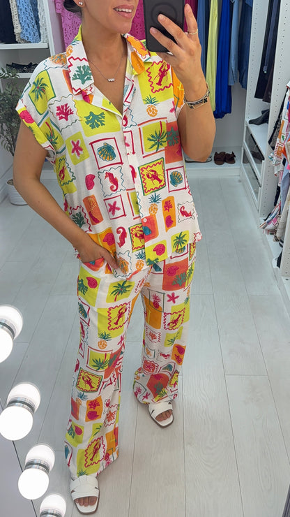 Marcella Relaxed Fit Short Sleeve Shirt Co-Ord Set