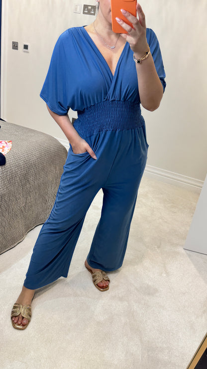 Daphne Plain Elasticated Waist  Jumpsuit