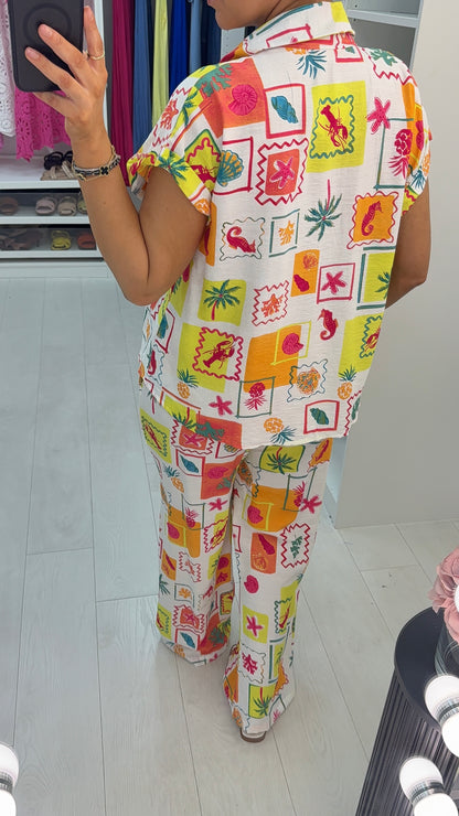 Marcella Relaxed Fit Short Sleeve Shirt Co-Ord Set