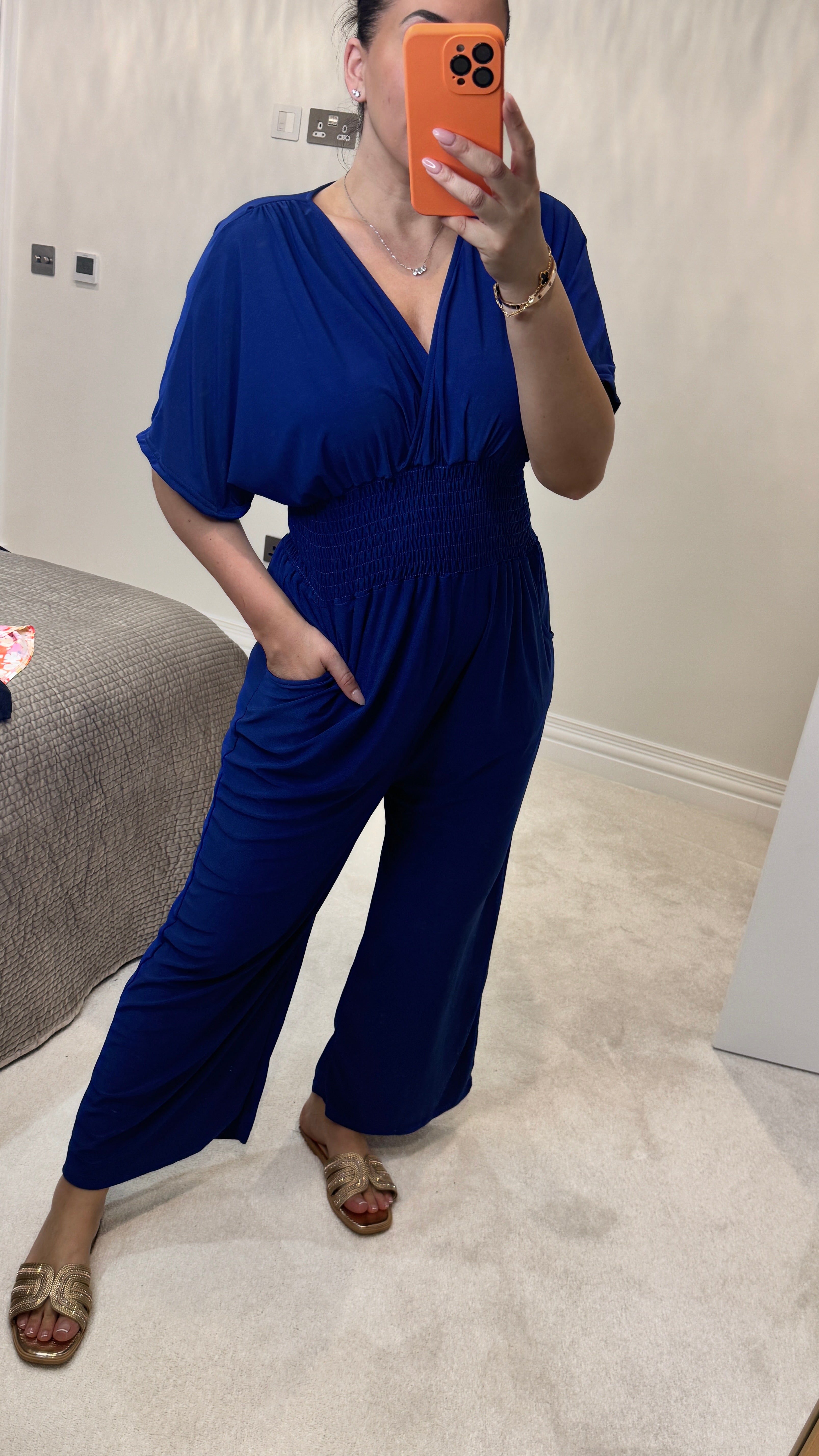 Daphne Plain Elasticated Waist  Jumpsuit