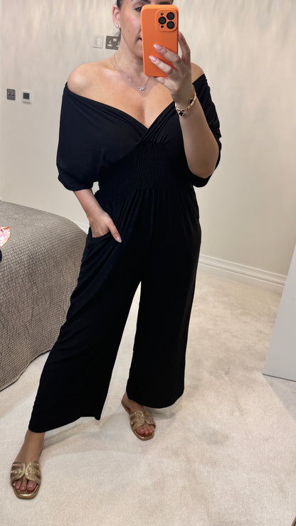 Daphne Plain Elasticated Waist  Jumpsuit