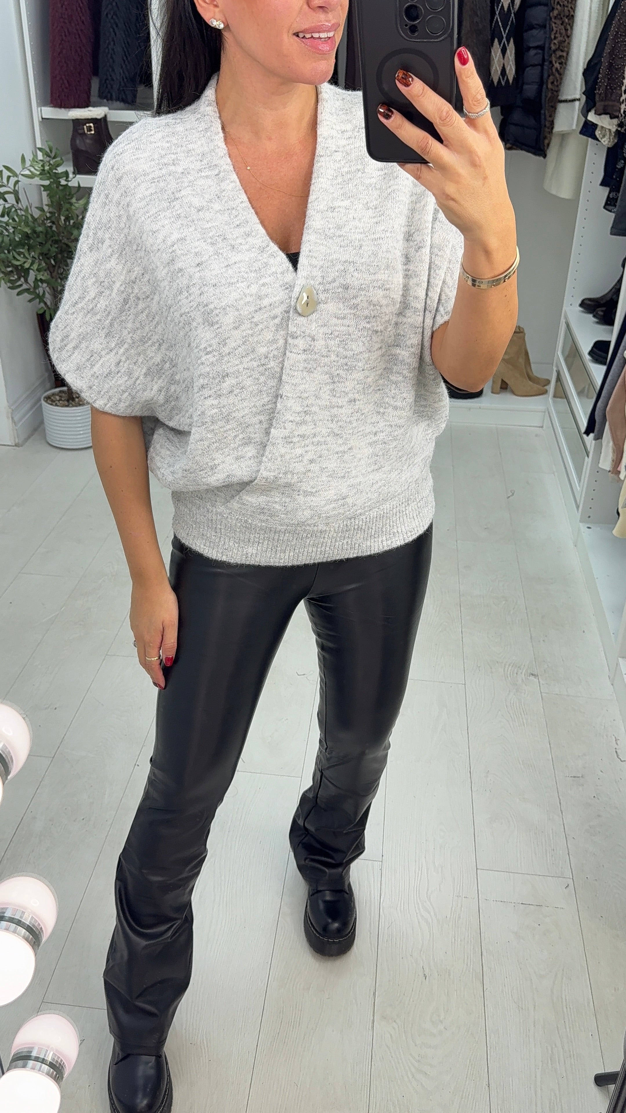 Oris Plain Super Soft Wrap Front Jumper