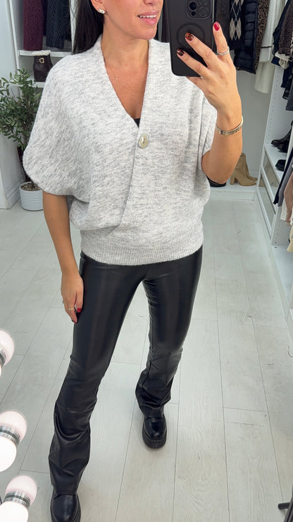 Oris Plain Super Soft Wrap Front Jumper