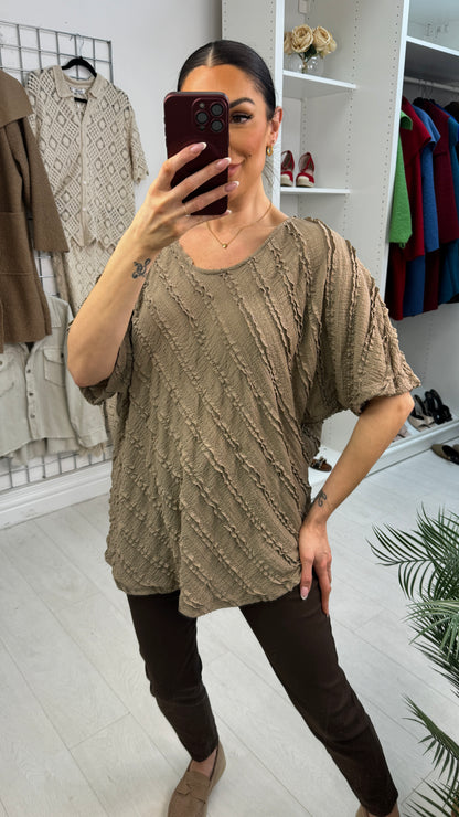 Davinia Ribbon Tie Back Ruffle Top