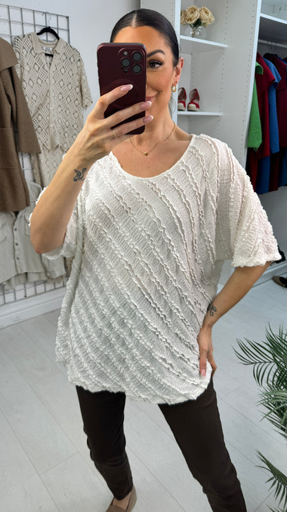 Davinia Ribbon Tie Back Ruffle Top