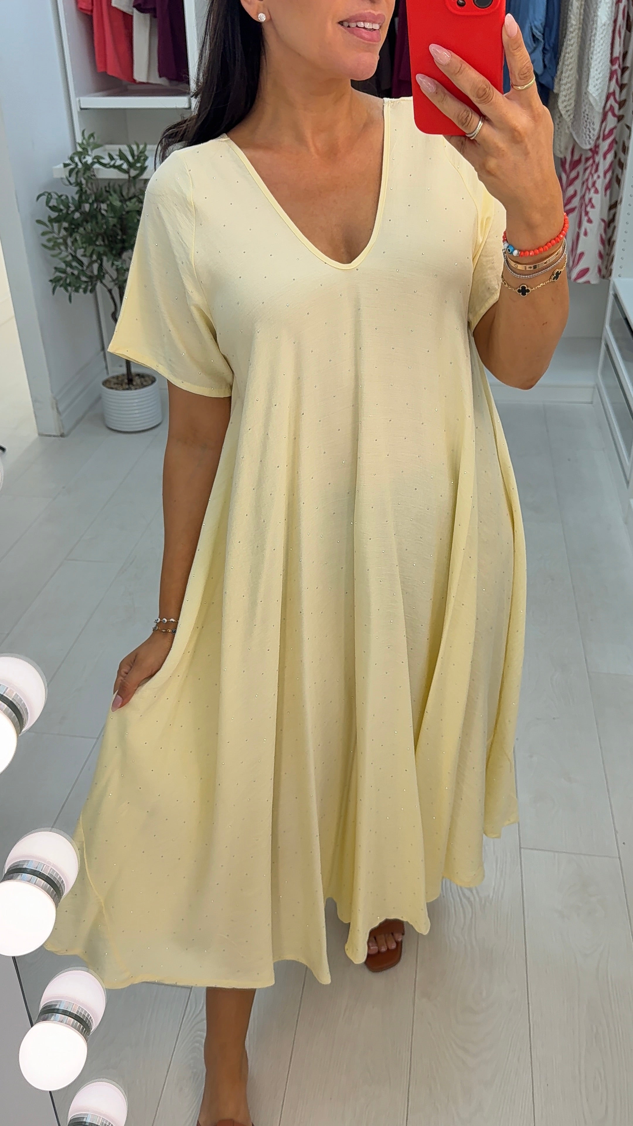Isannah Embellished Loose Fit Floaty Dress