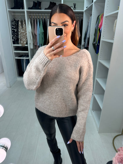 Blossom Sequin Bow Back Jumper