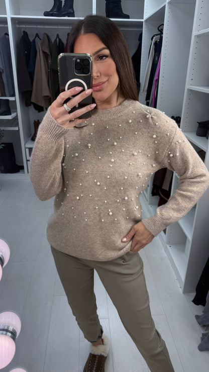 Inez Pearl Detailed Super Soft Jumper
