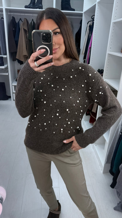 Inez Pearl Detailed Super Soft Jumper