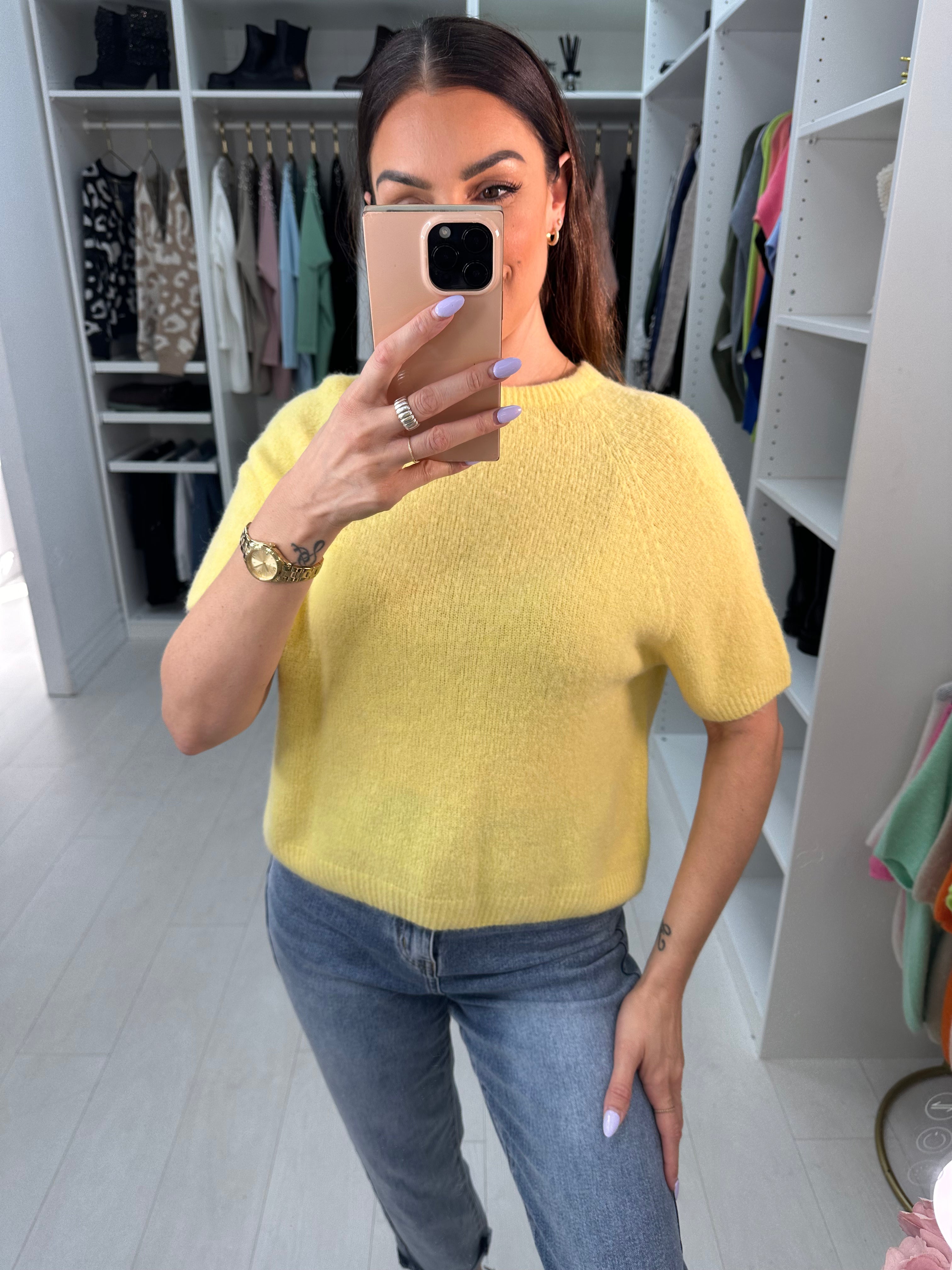 Keisha Short Sleeve Round Neck Jumper