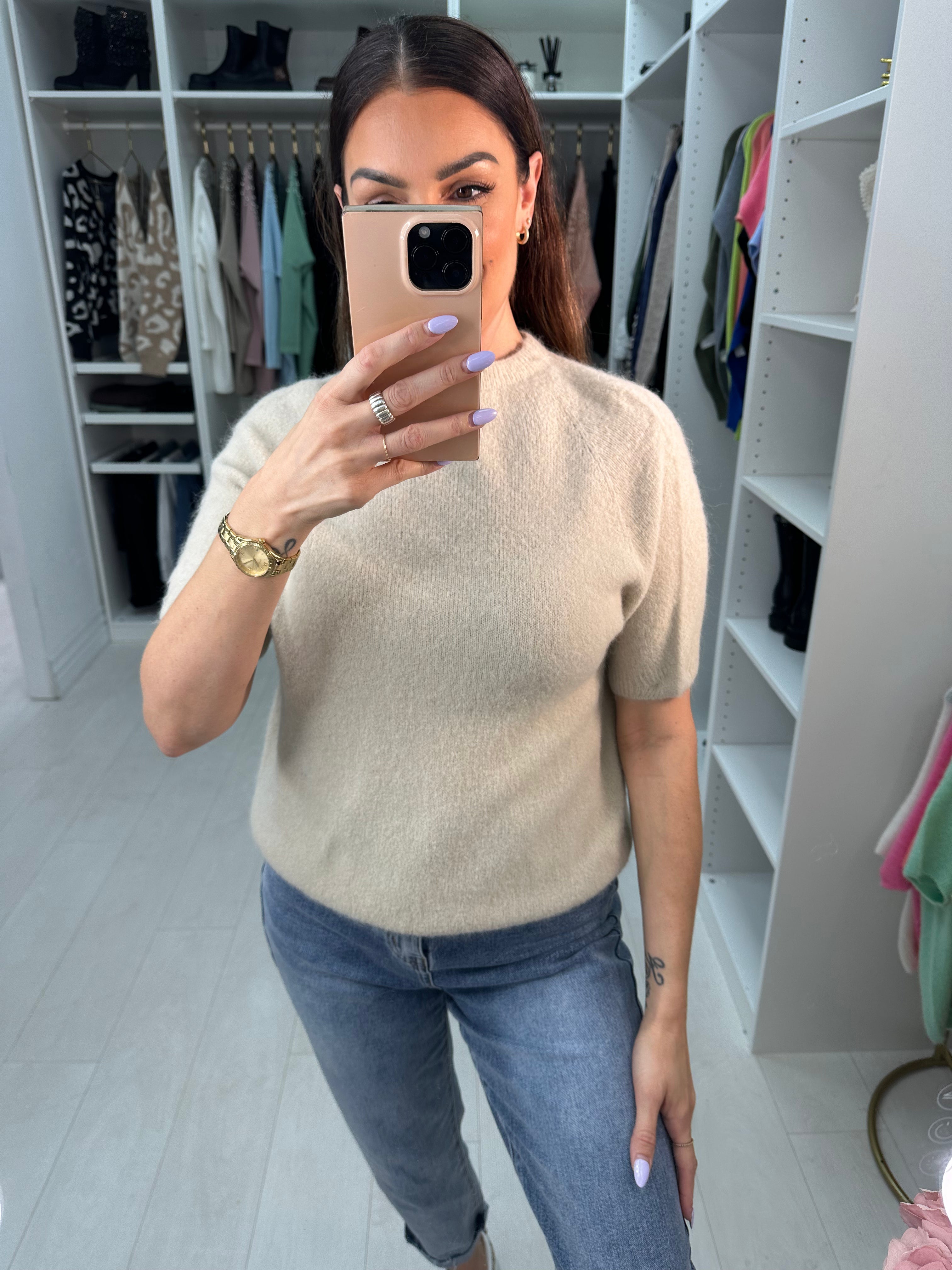 Keisha Short Sleeve Round Neck Jumper
