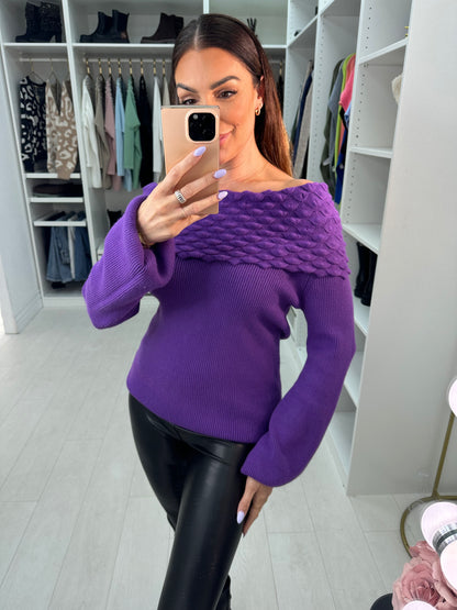 Mazi Asymmetric Bardot Jumper