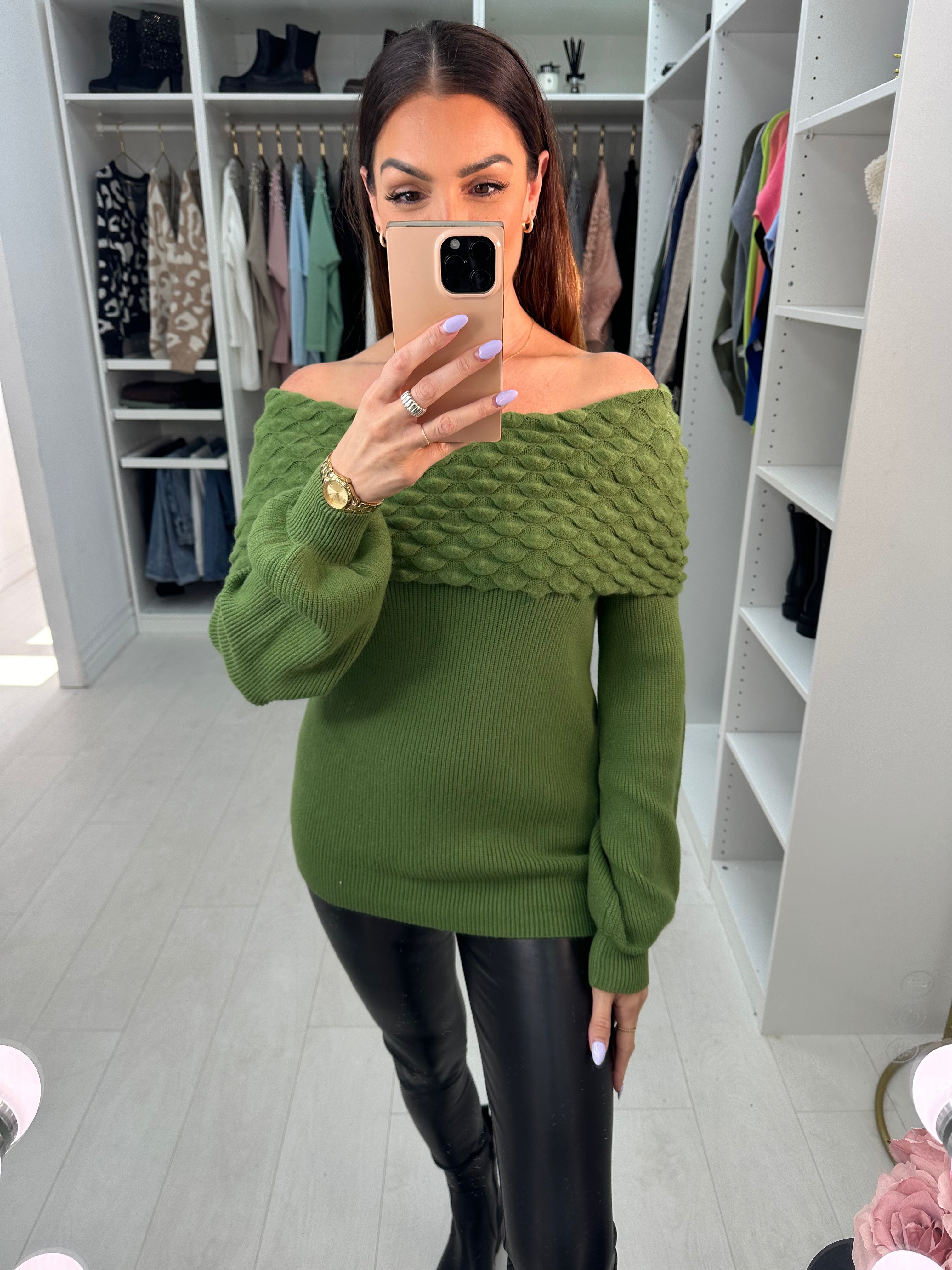 Mazi Asymmetric Bardot Jumper