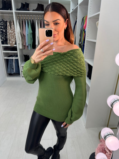 Mazi Asymmetric Bardot Jumper